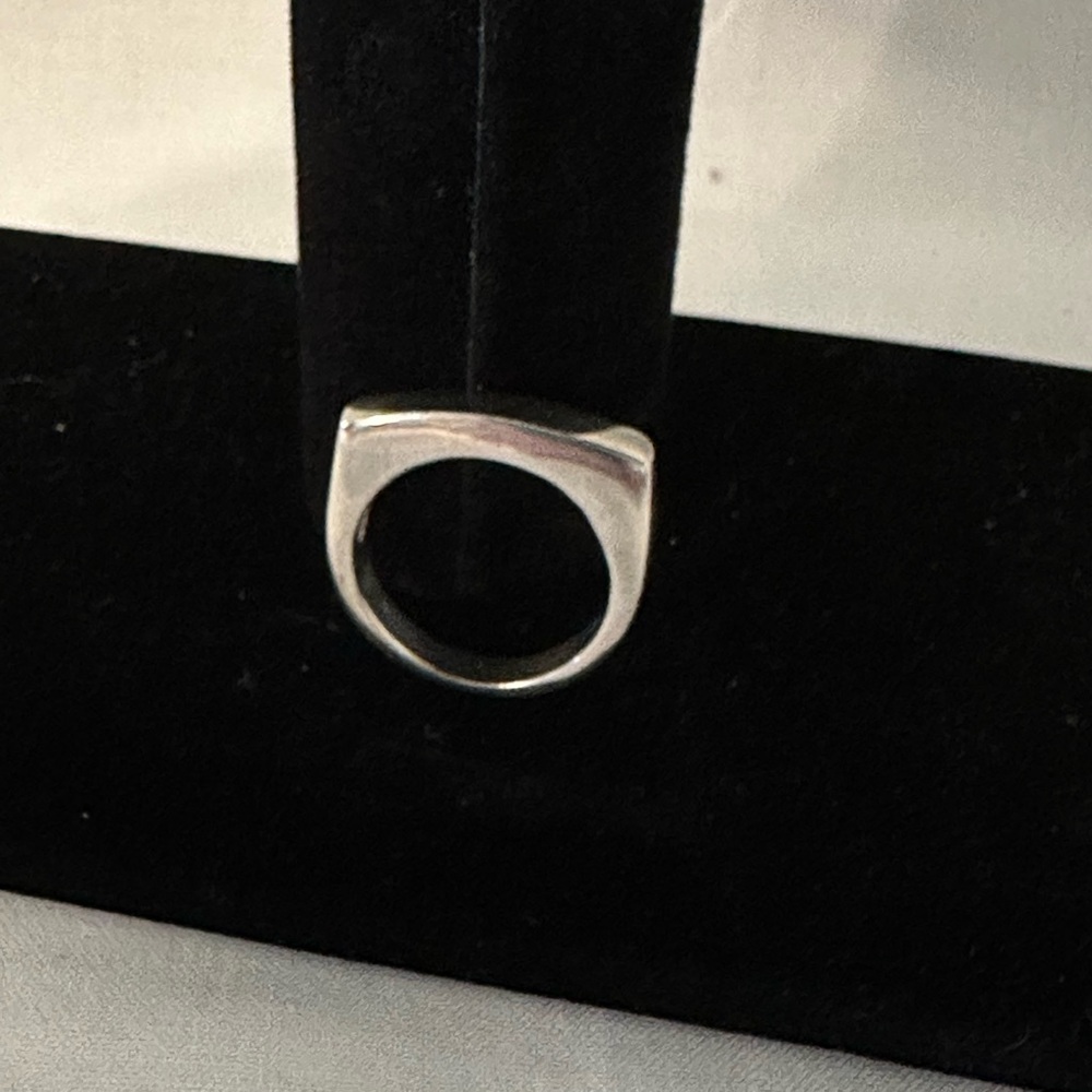 Silver band ring